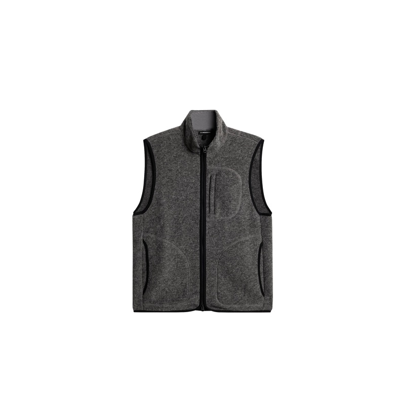 Duncan Wool Fleece Vest / Light Grey Melange
