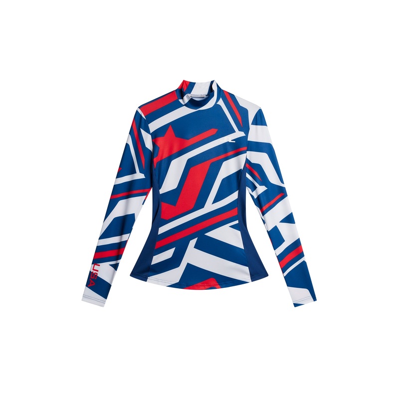 Sylvie Compression Top / US Golf Red