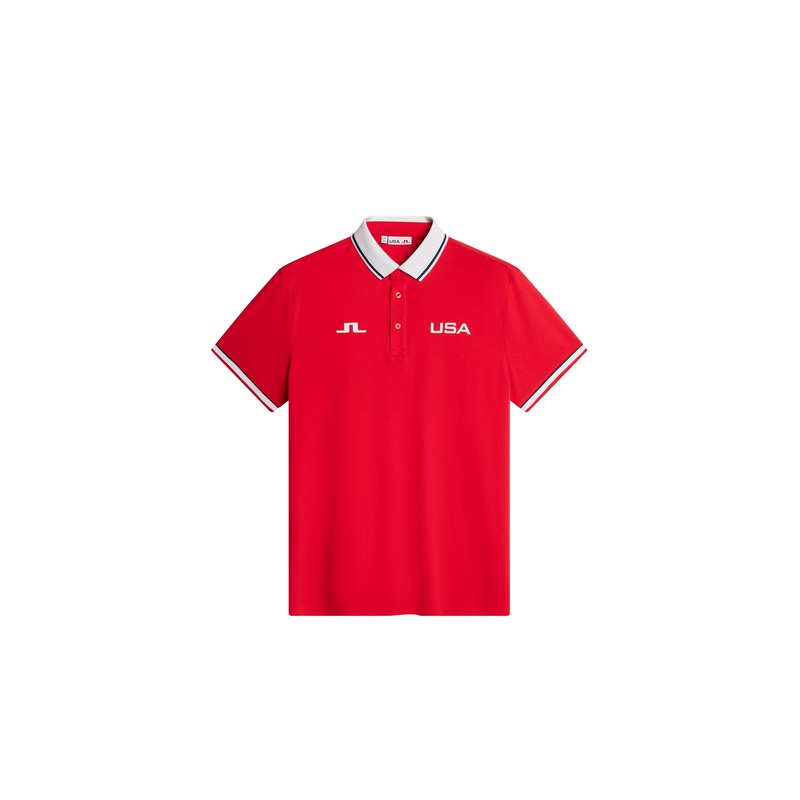 Timeo Regular Fit Polo / Flame Scarlet