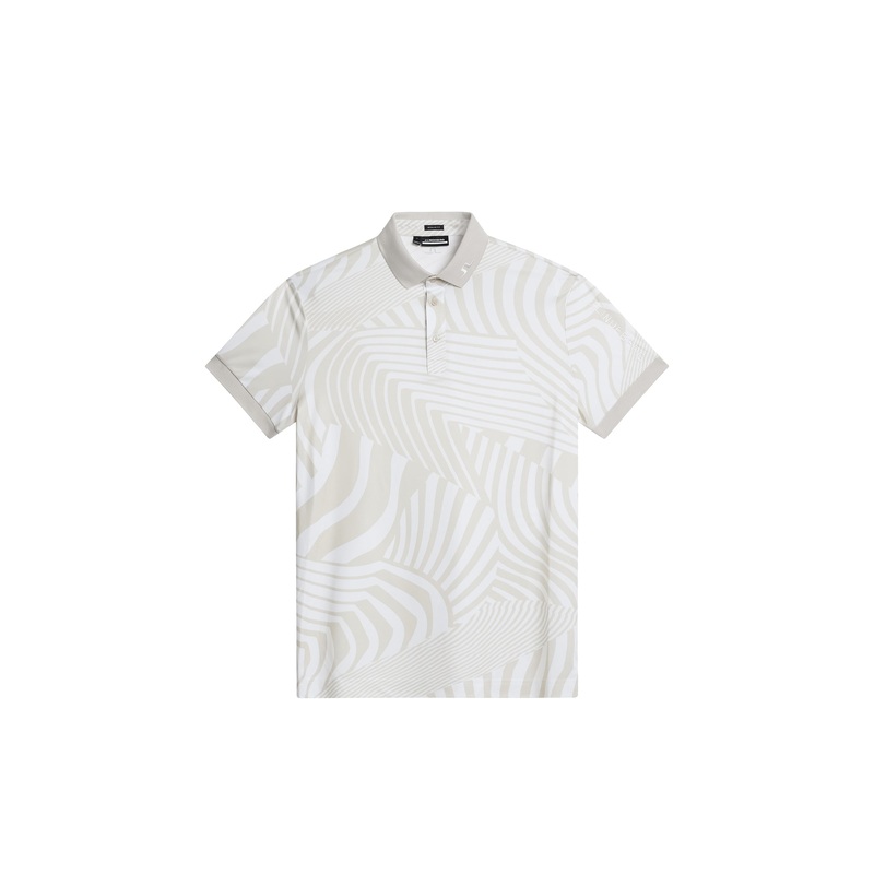 Tour Tech Reg Fit Print Polo / Dazzle Wave Moonbeam