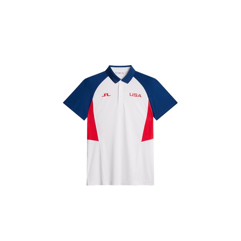 Yannick Color Block Polo / White