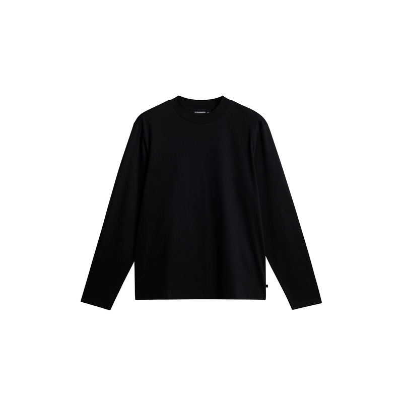 Ace Mock Neck LS T-Shirt / Black