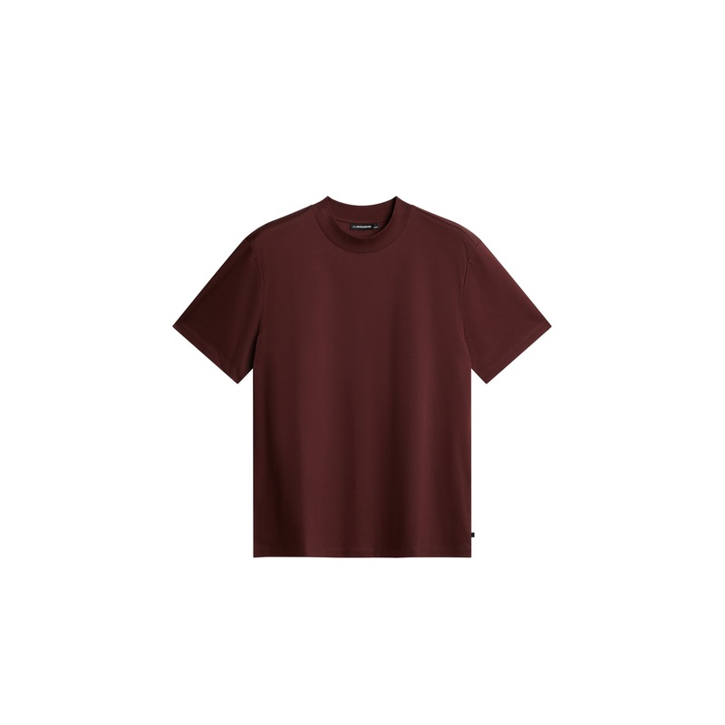Ace Mock Neck T-Shirt / Bitter Chocolate