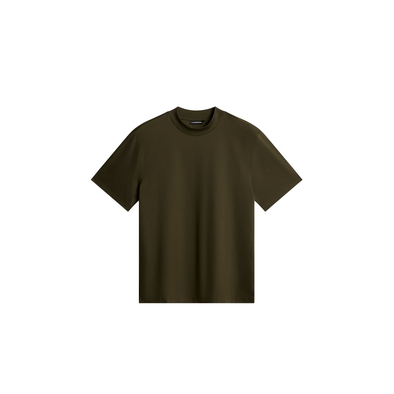 Ace Mock Neck T-Shirt / Forest Green