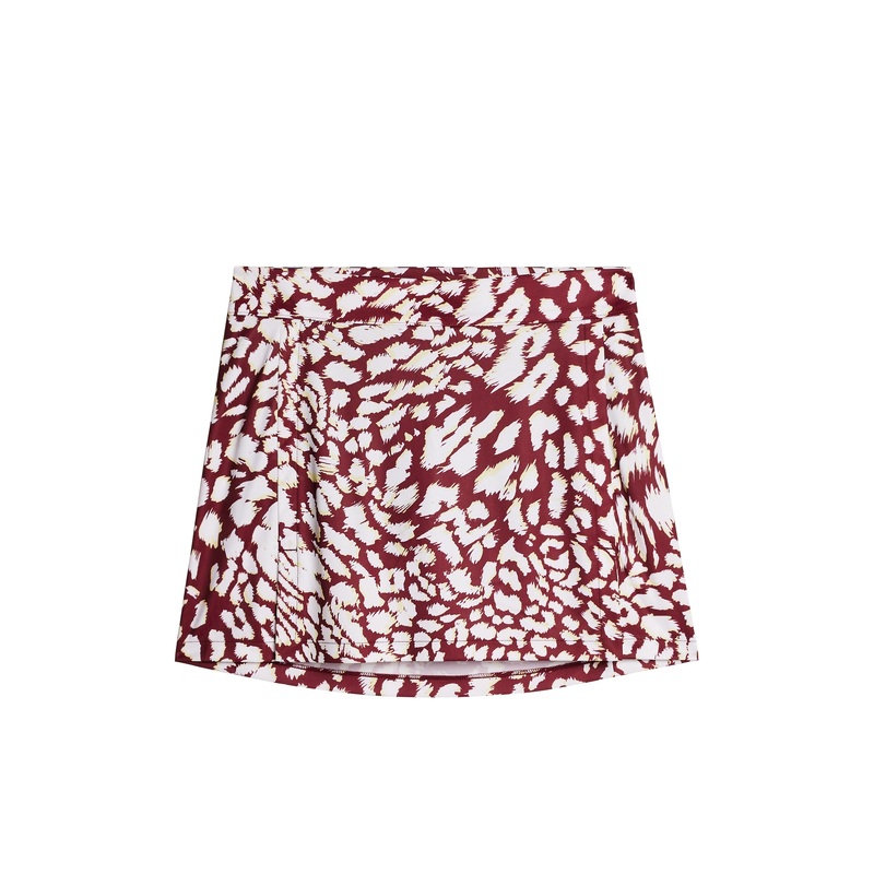 Amelie Mid Print Skirt / Glitch Leo Lime