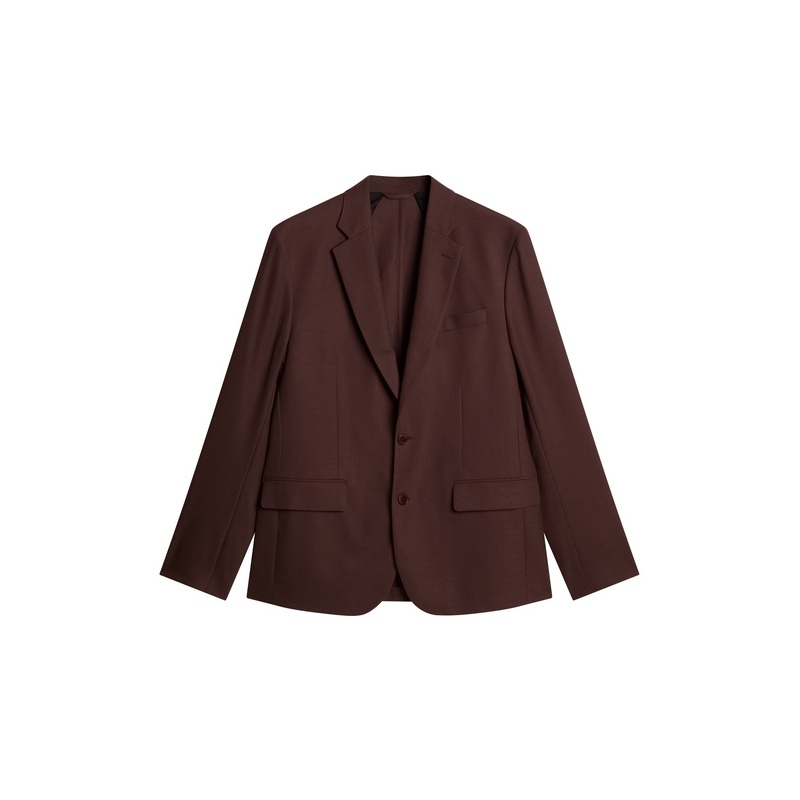 Elton U Active Hopsack Blazer / Bitter Chocolate