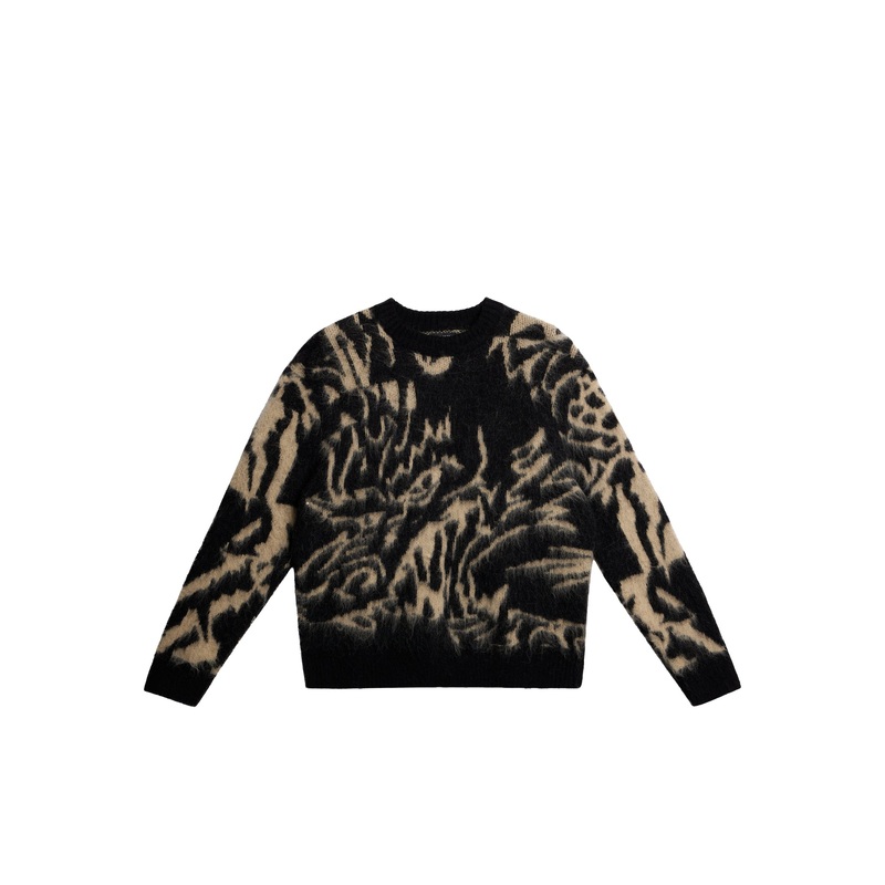 Falkor Jacquard Knit Sweater / Black
