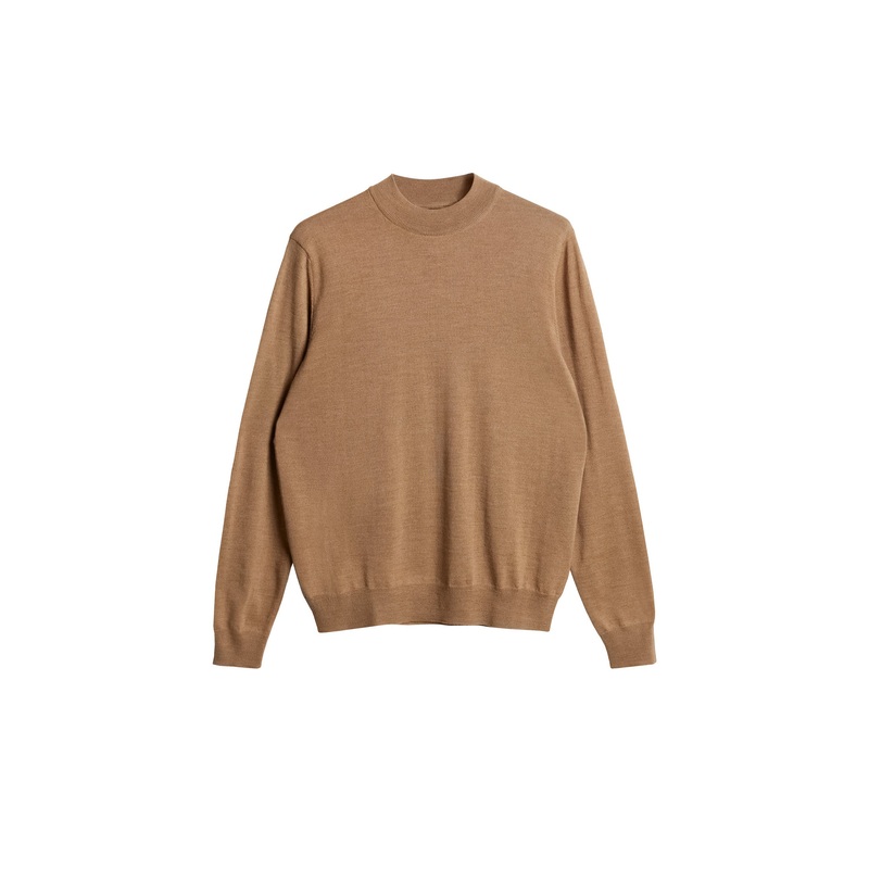 Korman Merino Turtle Neck / Tiger Brown Melange