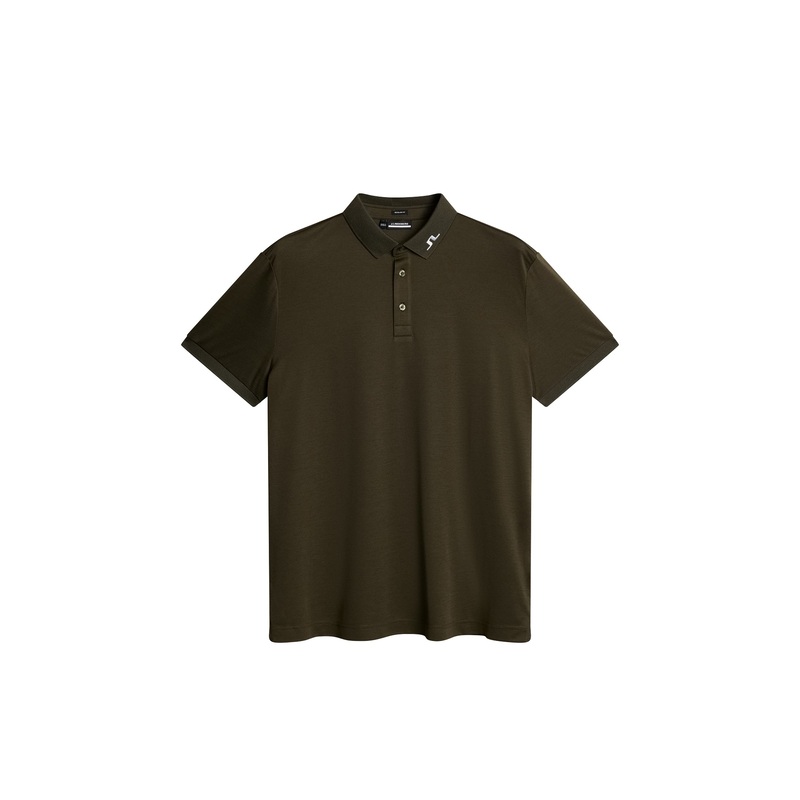 KV Regular Fit Polo / Forest Green Melange