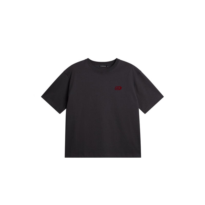 Tjorn Printed T-Shirt / Washed Black