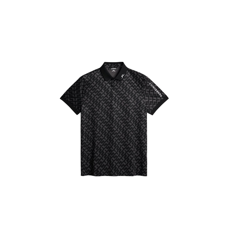 Tour Tech Reg Fit Print Polo / Bias Bridge Black