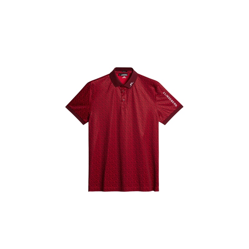 Tour Tech Reg Fit Print Polo / House Of JL Red M