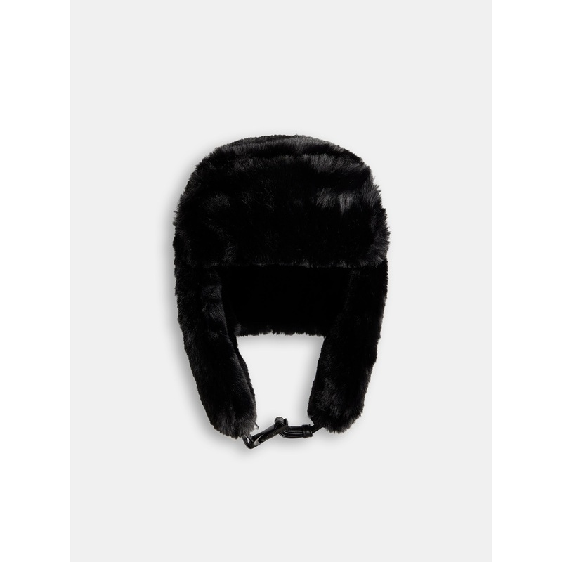Trapper Faux Fur Hat / Black