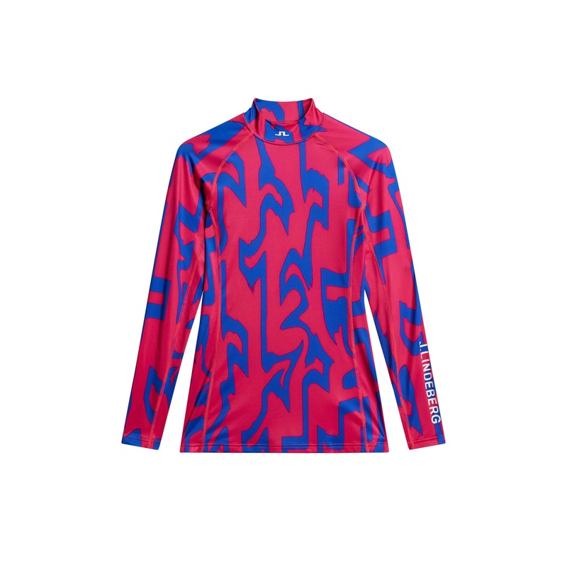 Asa Print Soft Compression Top / Glitch Bridge Pink