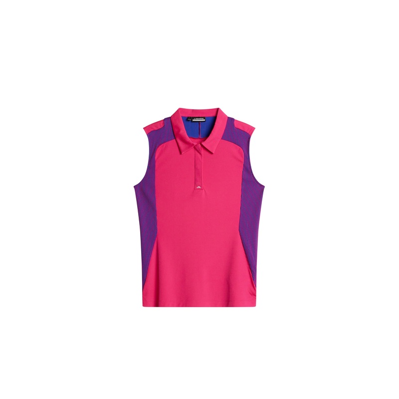 Betsy Sleeveless Polo / Pink Peacock