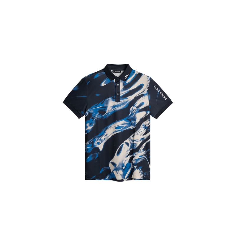 Tour Tech Print Polo / ORGANIC 5- BLUE