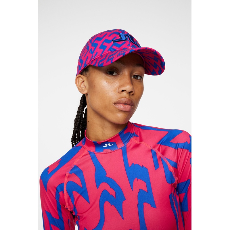 Anga Printed Cap / Bias bridge Blue Pink