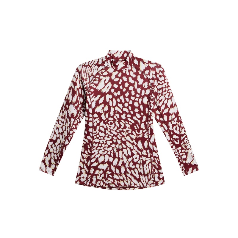 Asa Print Soft Compression Top / Glitch Leo Lime