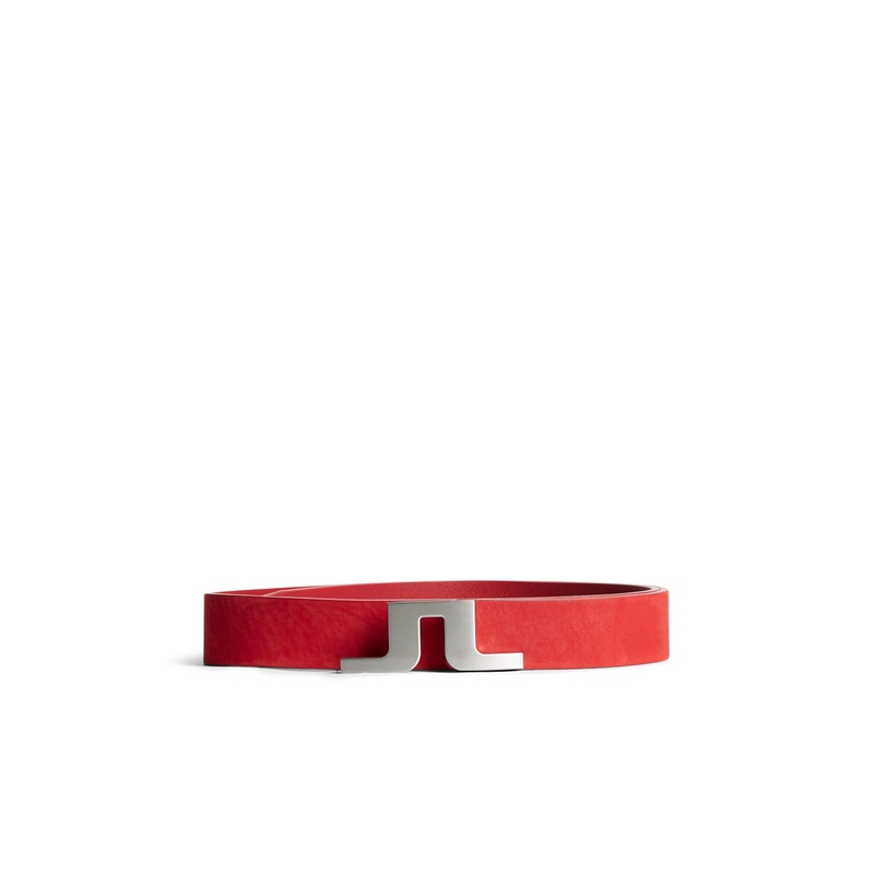 Bridger Nubuck Leather Belt / Barbados Cherry