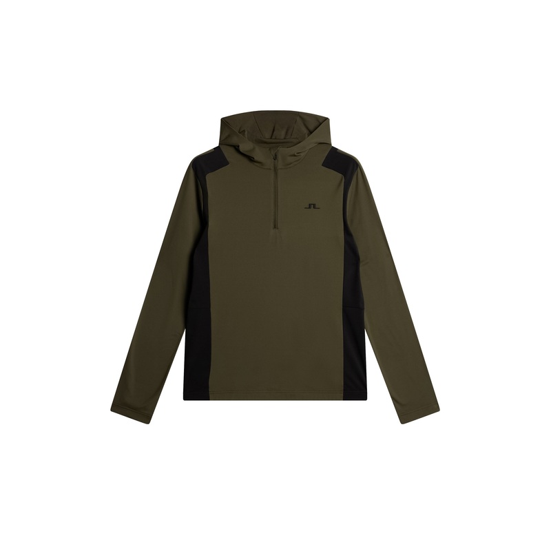 Lukas Quarter Zip Hood / Forest Green