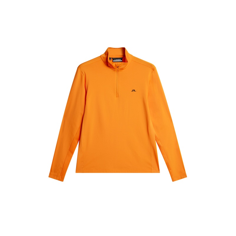 Luke Quarter Zip Mid Layer / Persimmon Orange