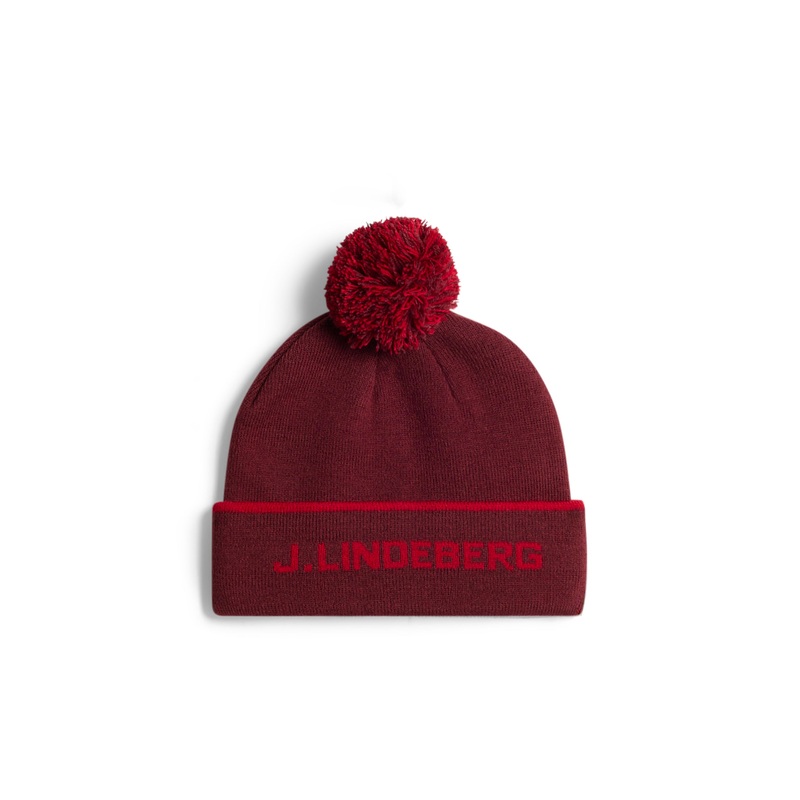Stripe Beanie / Cabernet