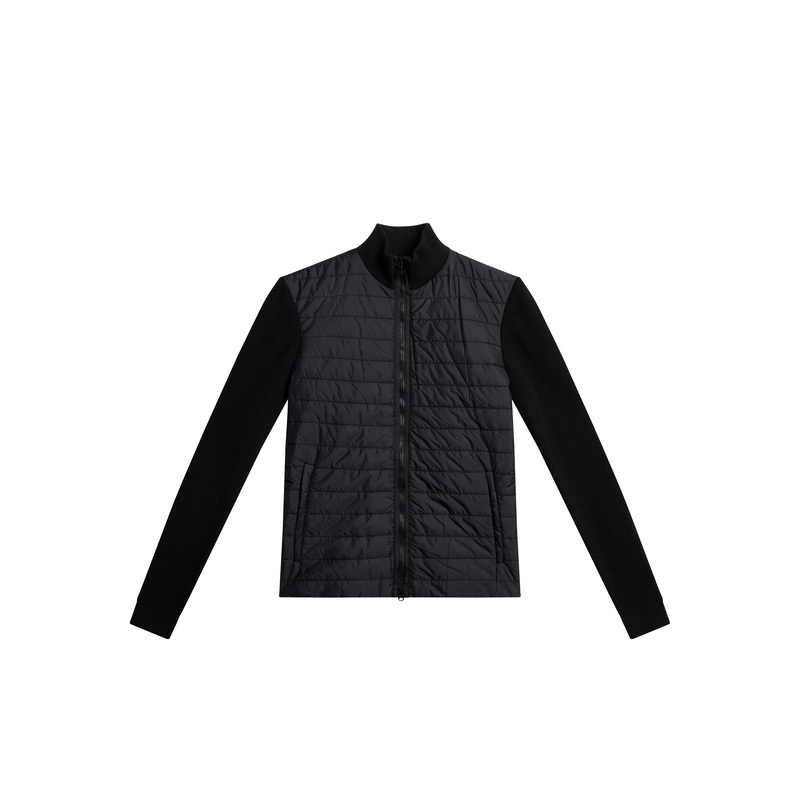 Wren Knitted Hybrid Jacket / Black