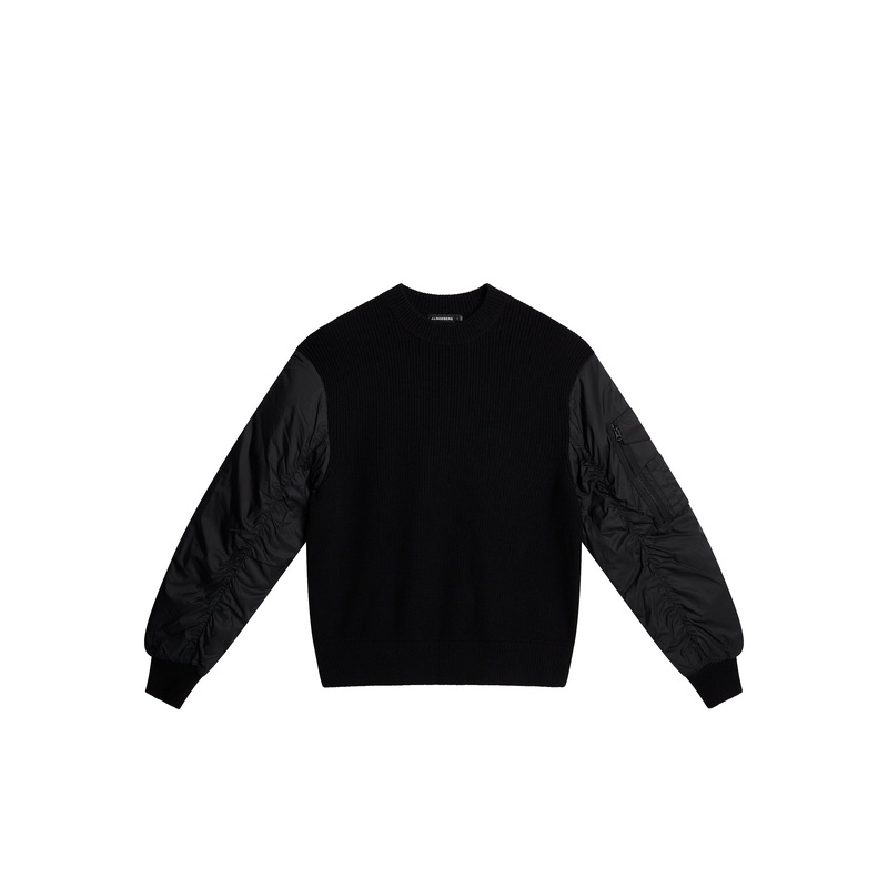 Bow Bomber Knit Hybrid / Black