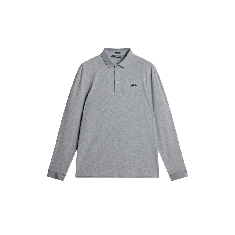 Florian LS Polo / Medium Grey Melange