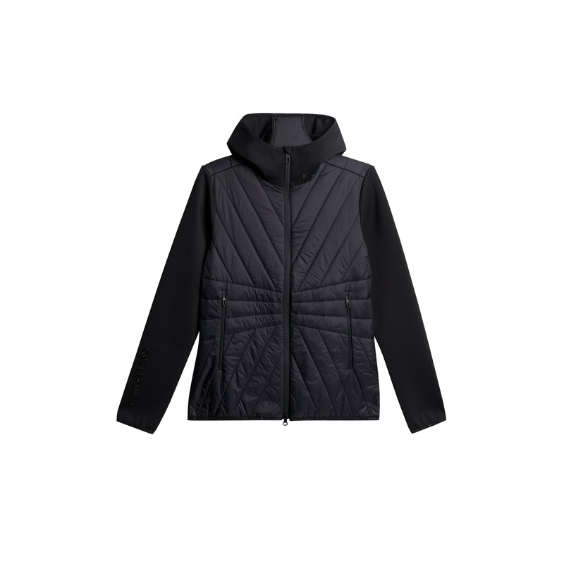 Holma Quilt Hybrid Hood / Black