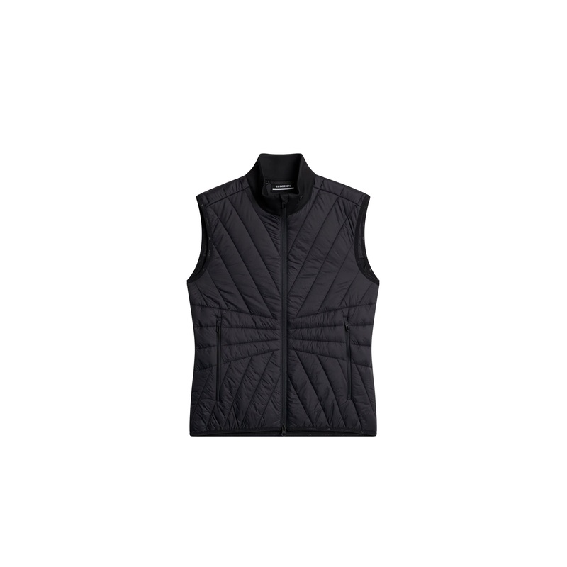 Holma Quilt Hybrid Vest / Black