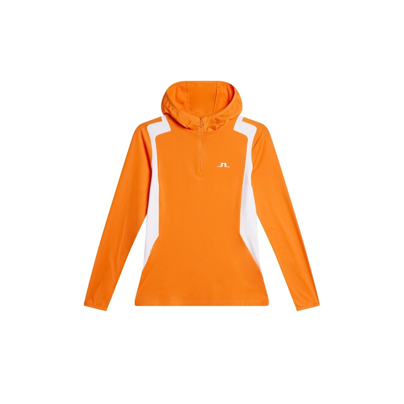 Mae Quarter Zip Hood / Persimmon Orange