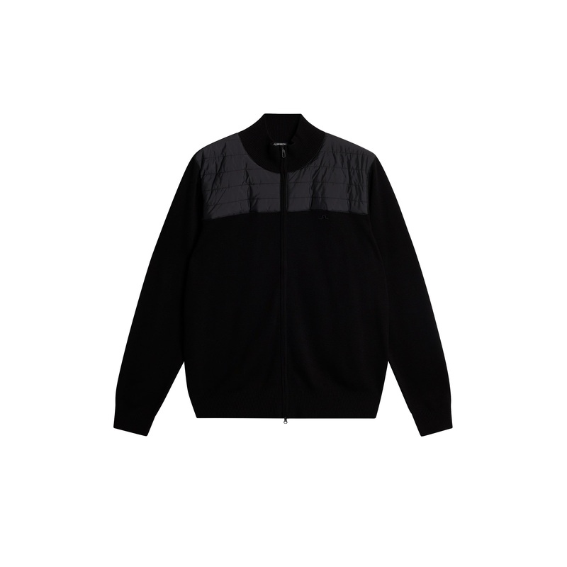 Bridge Knitted  Hybrid Sweater / Black