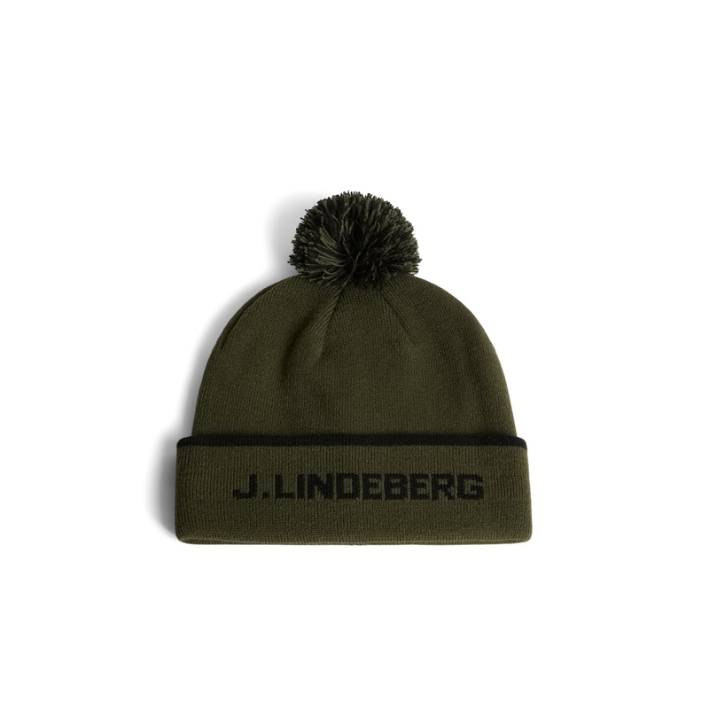 Stripe Beanie / Forest Green
