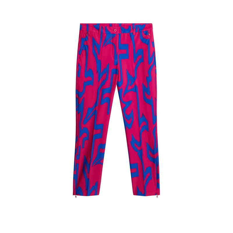 Pia Print Pant / Glitch Bridge Pink