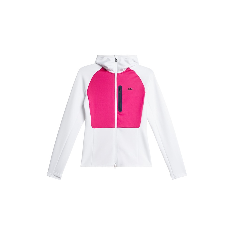 Elana Full Zip Hood / White