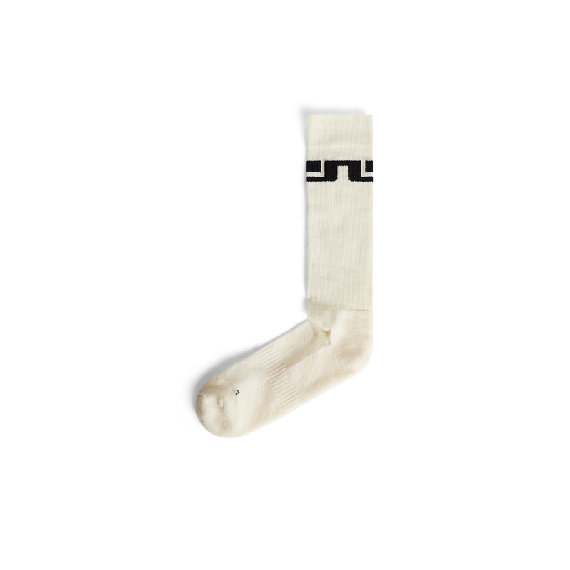 Mike Ski Wool Sock / White