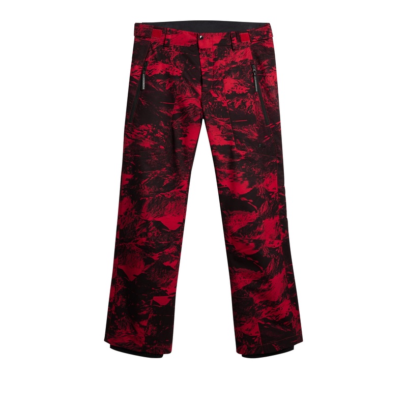 Clarke Pant Printed / Mountain Glitch Red
