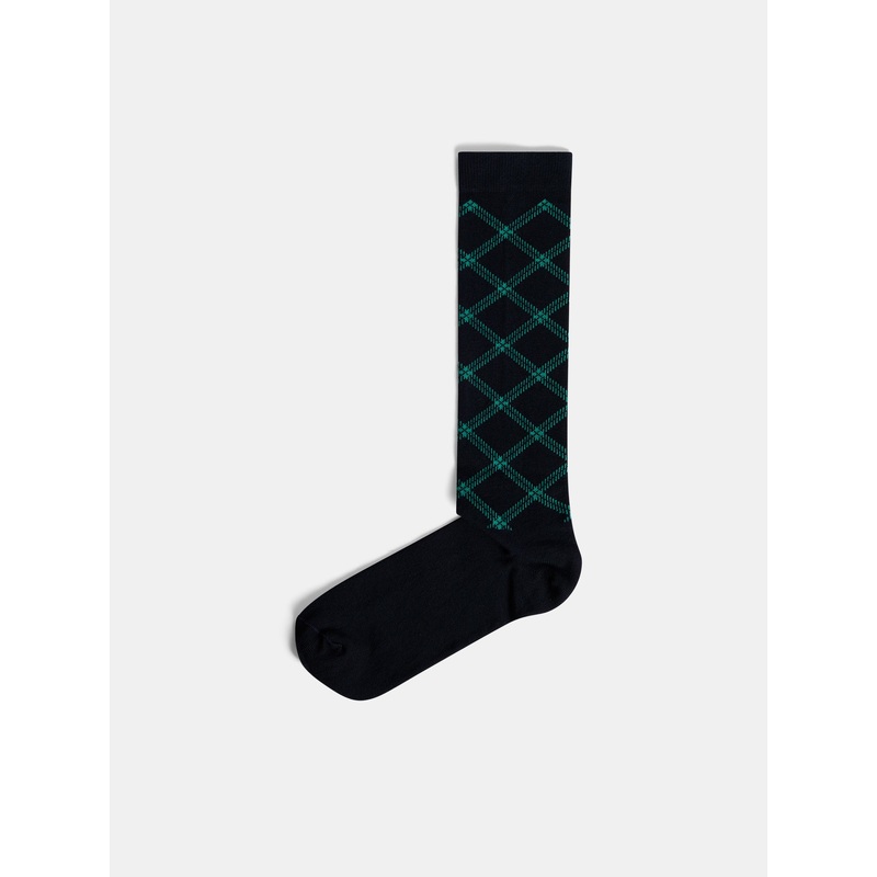 Check Knee Socks / Glenmuir Tartan Teal L
