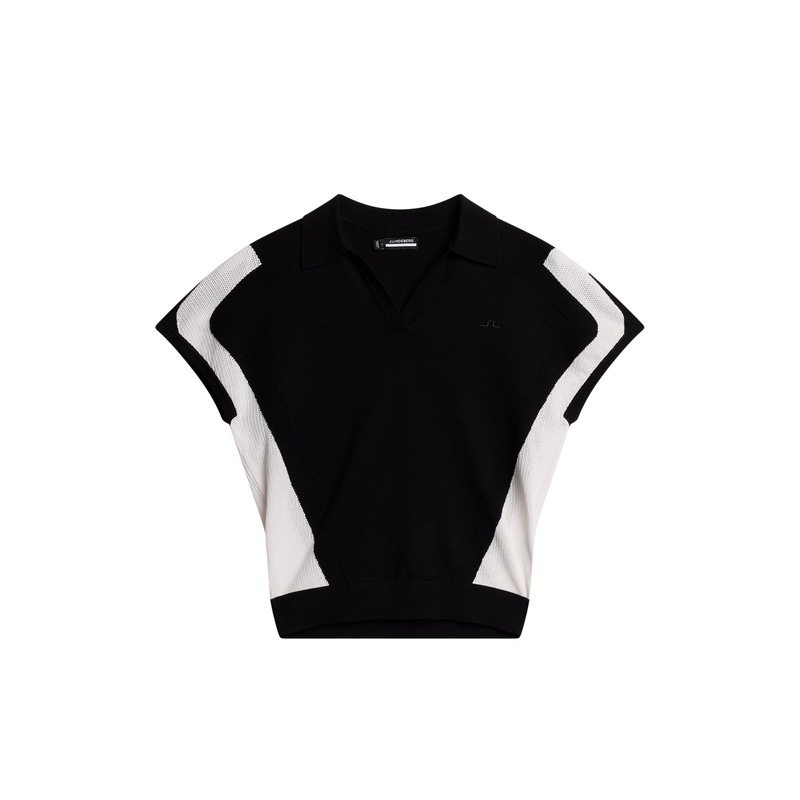 Vita Knitted Polo Shirt / Black