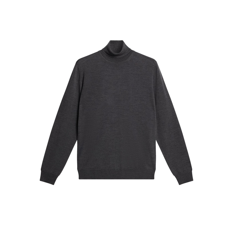 Kaden Merino Turtle Neck / Lava Smoke Melange