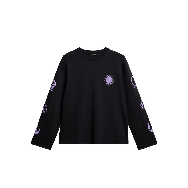 Walsh LS Print T-shirt / Black