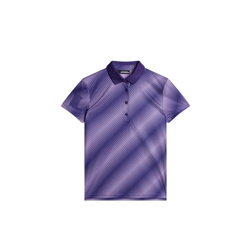 Heidi Print Polo / Comb Deep Wisteria M