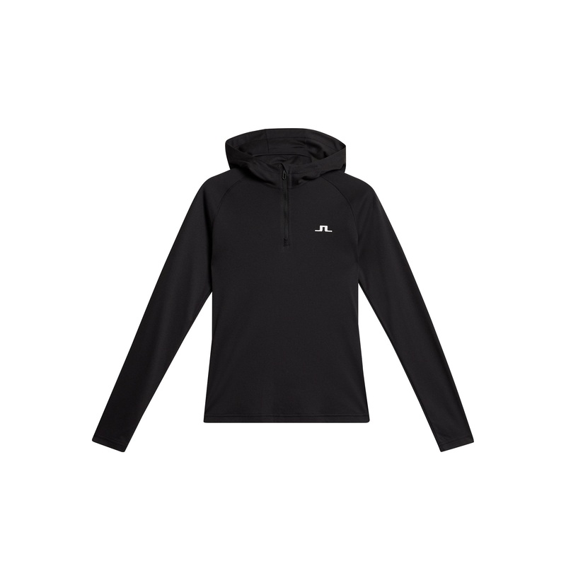 Agnes Quarter Zip Hood / Black