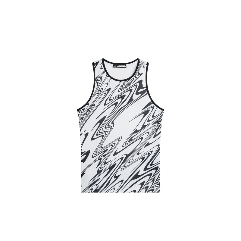 Delia Printed Tank Top / Liquify White L