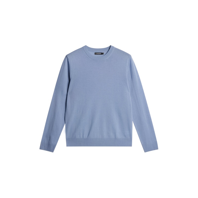 Keane Light Merino Crew Neck / Rain Washed