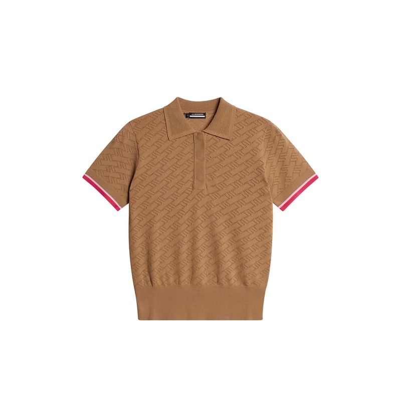 Lomi Knitted Polo Shirt / Tigers Eye