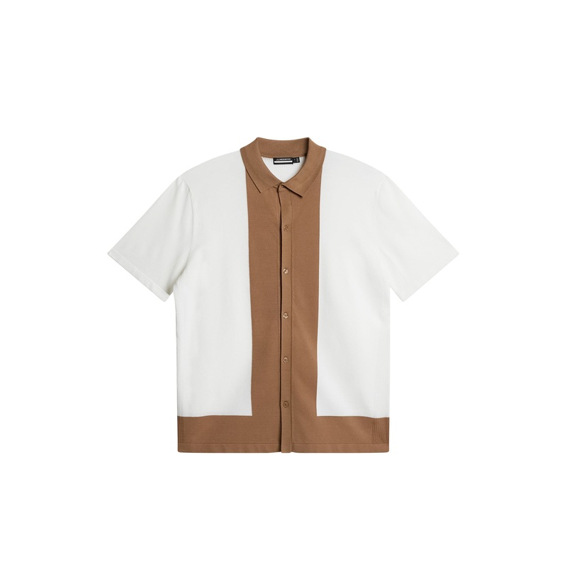 Rue Knitted Polo Shirt / White