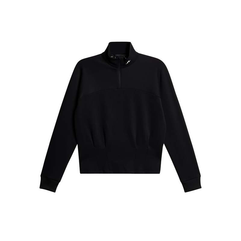 Jodi Quarter Zip Sweatshirt / Black