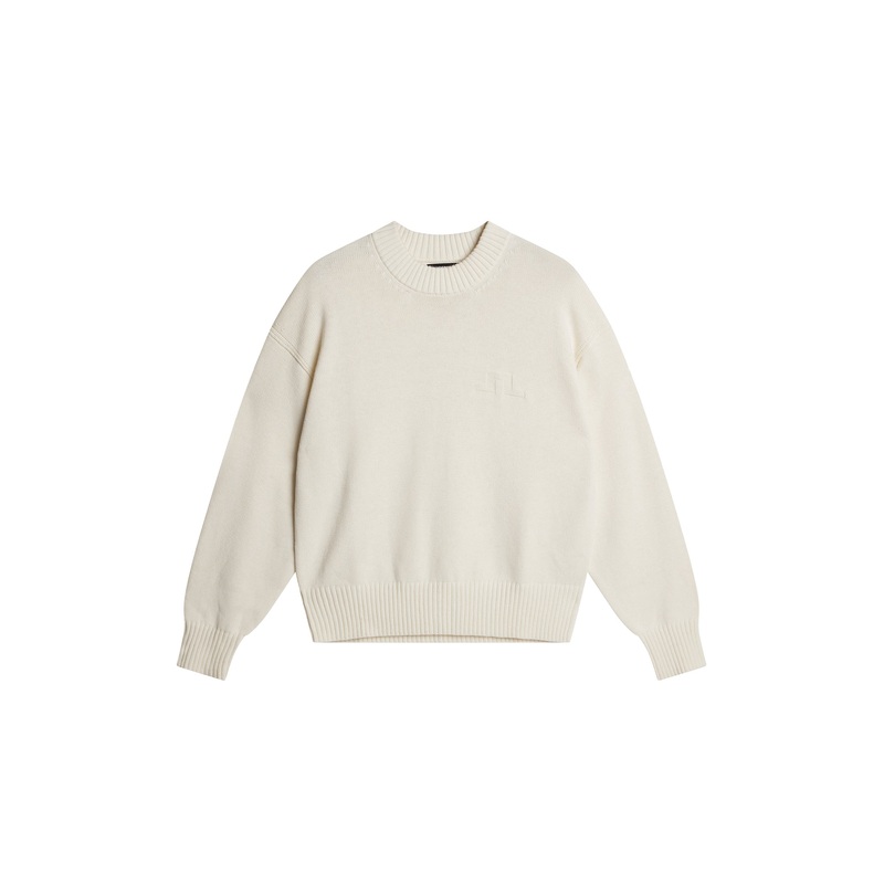 Eddy Cotton Wool Crew Neck / White